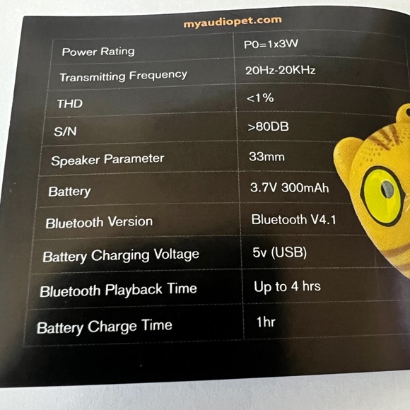 NWT Mini Wireless Speaker 2” My Audio Pet (Still in box) - Picture 8 of 13